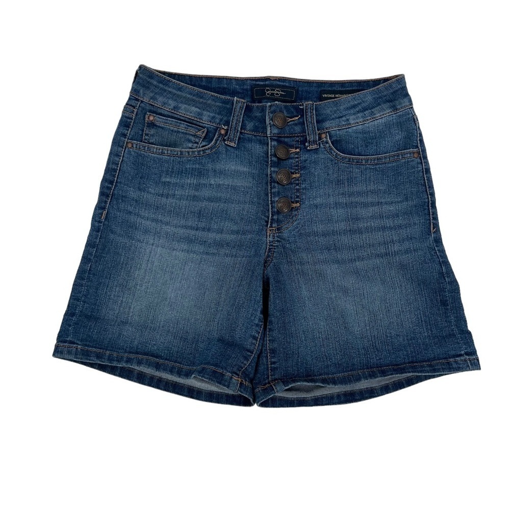 Jessica Simpson Vintage High Waisted Button Fly Jean Shorts Size 27 Women’s